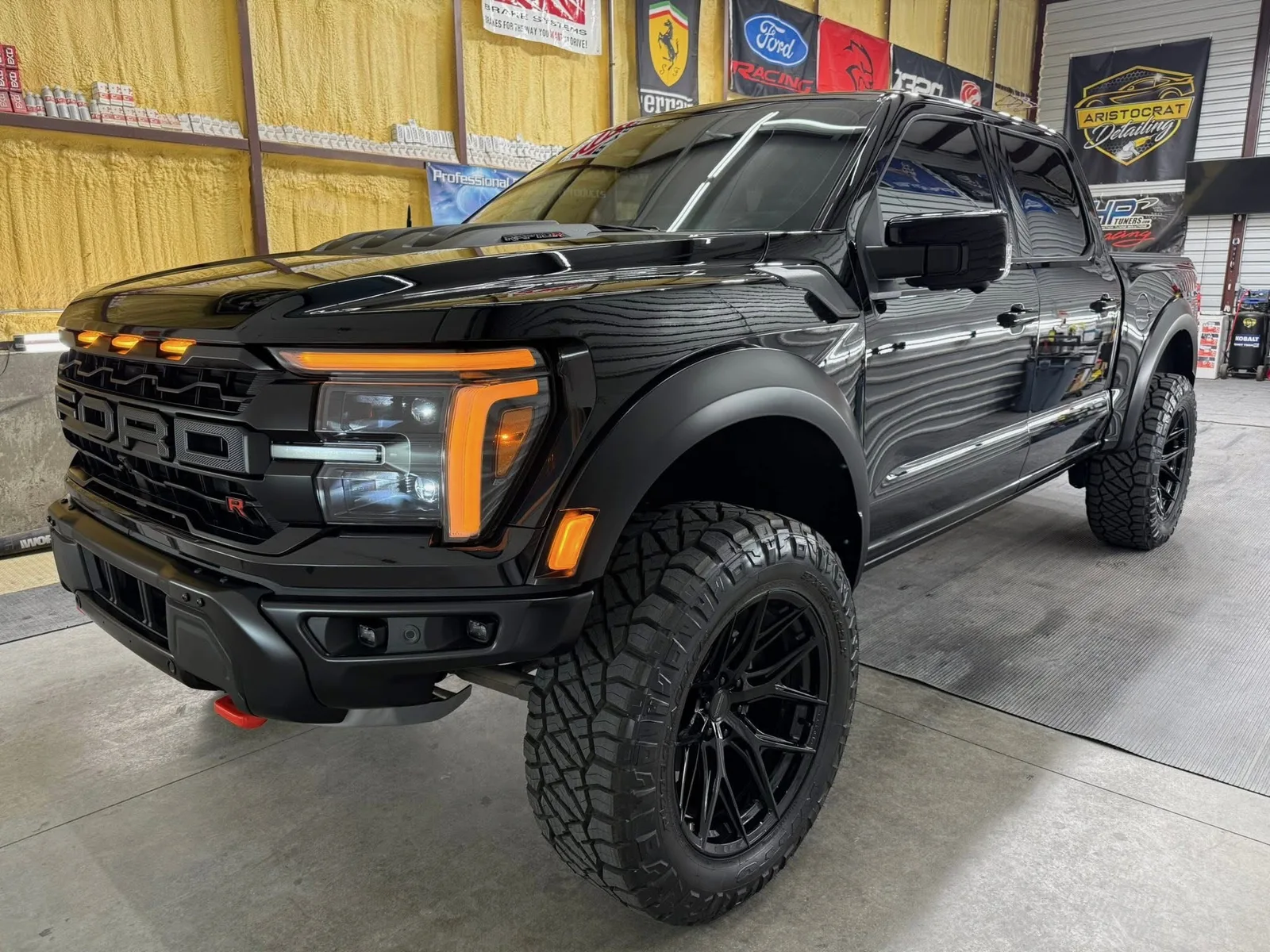 Ford F-150 Raptor R lifted ceramic coated black