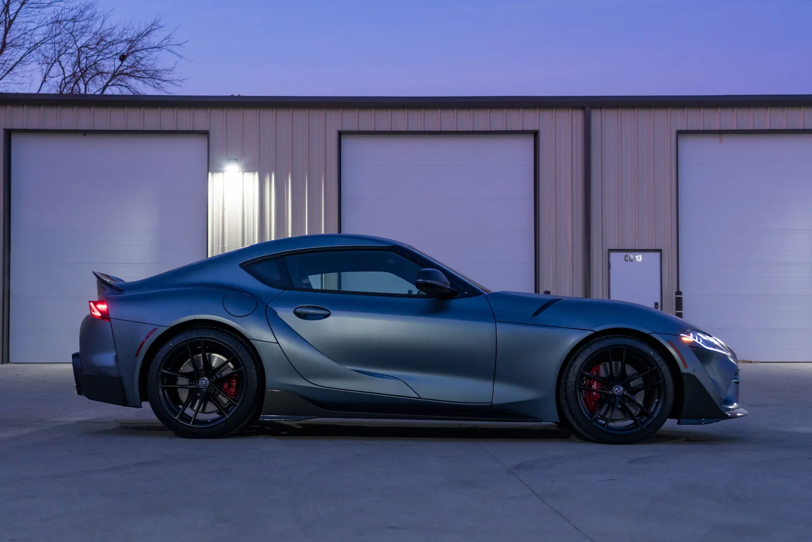 Toyota Supra in matte grey ceramic coated